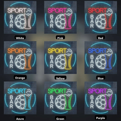 Sport Bar LED Neon Sign - 05 Color Grid