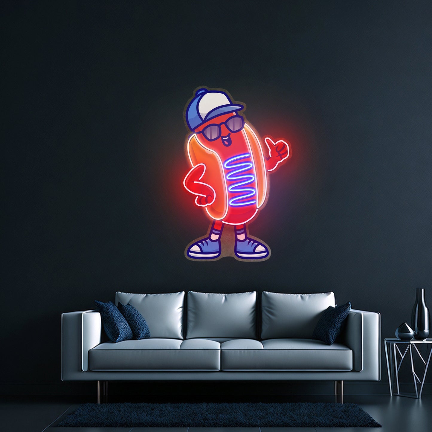 Sportie Hotdog Guy Led Neon Sign Light Custom Led Signs