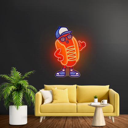 Sportie Hotdog Guy Led Neon Sign Light Custom Led Signs