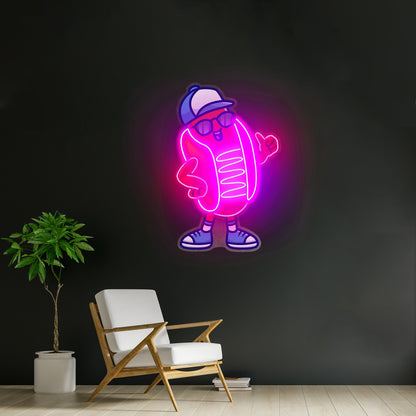 Sportie Hotdog Guy Led Neon Sign Light Custom Led Signs