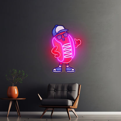 Sportie Hotdog Guy Led Neon Sign Light Custom Led Signs