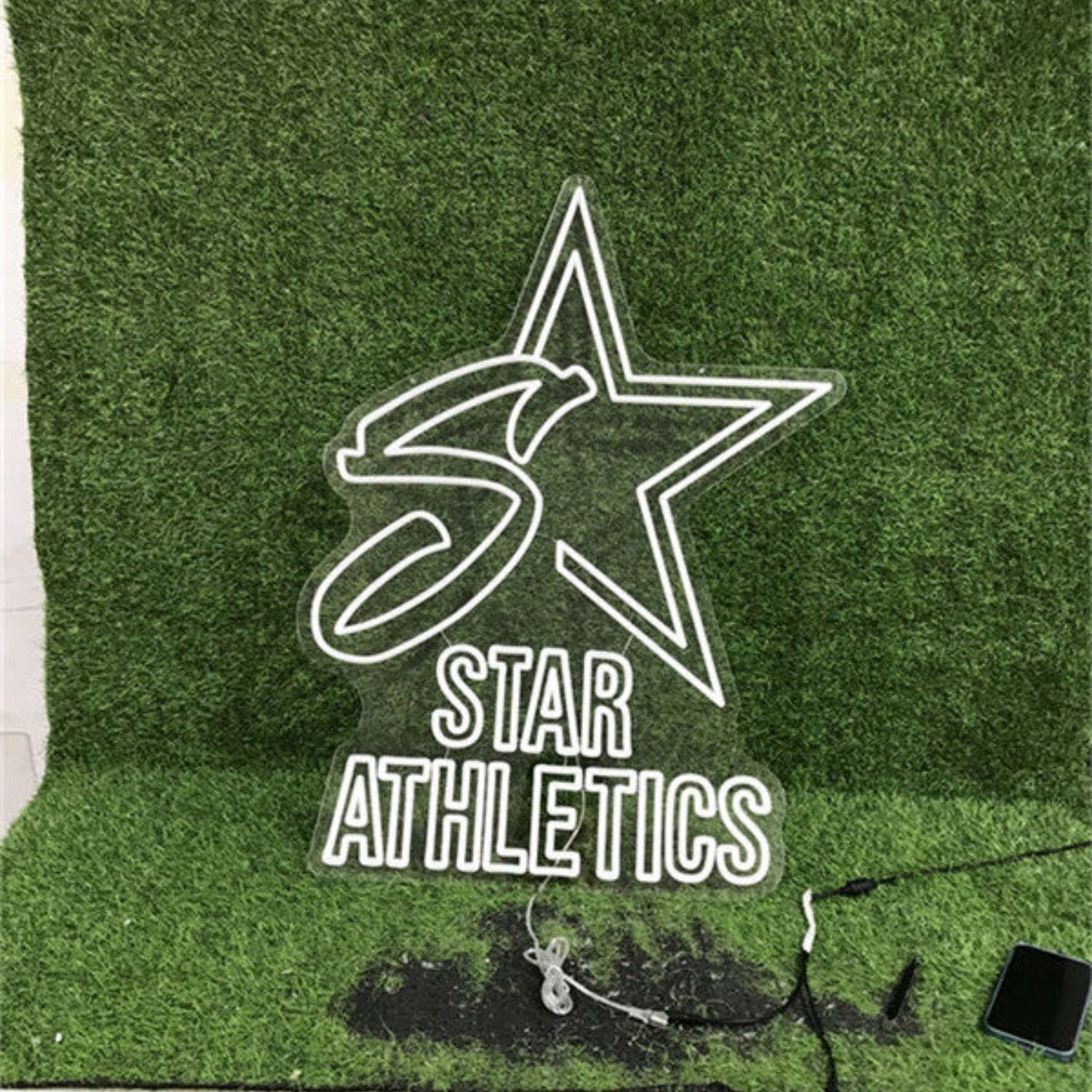 Sports Bar Gym Game Room Star Athletics Logo Led Neon Sign - Shineneon