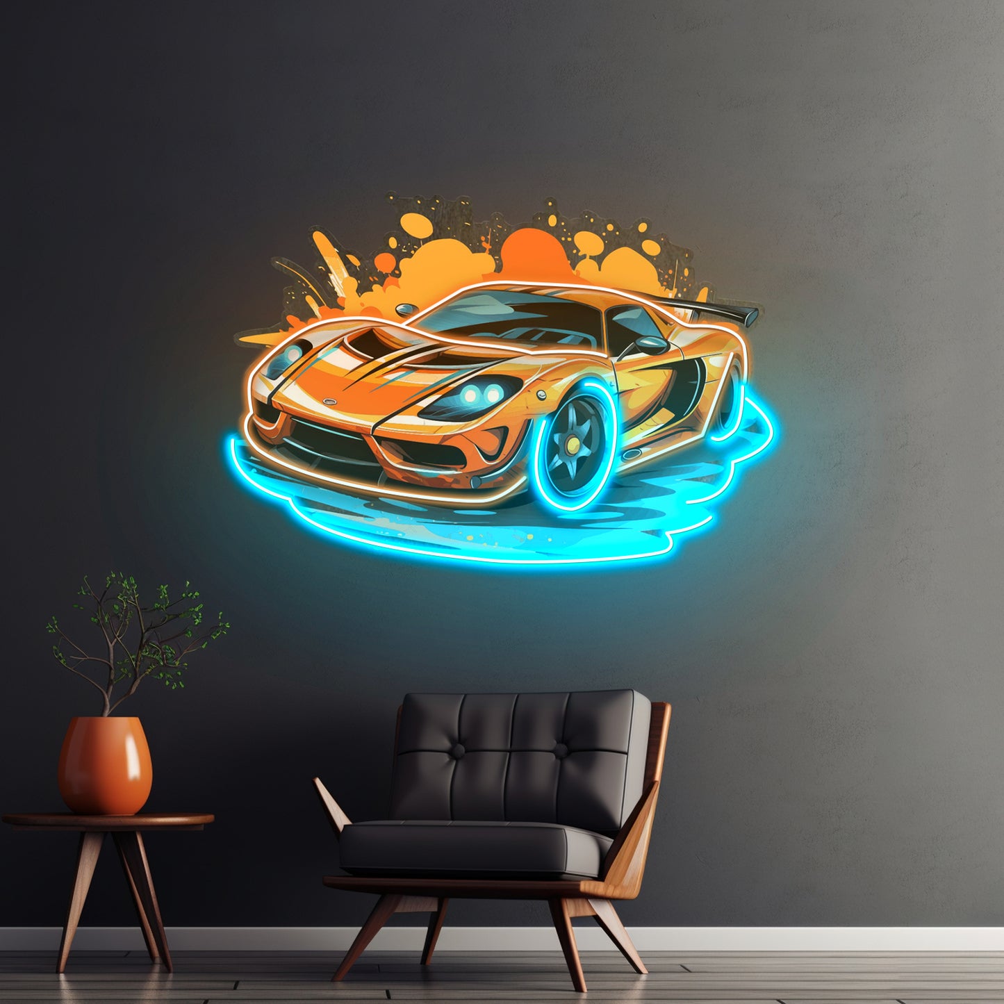 Sports Car Catoon Led Neon Sign Light Custom Led Signs