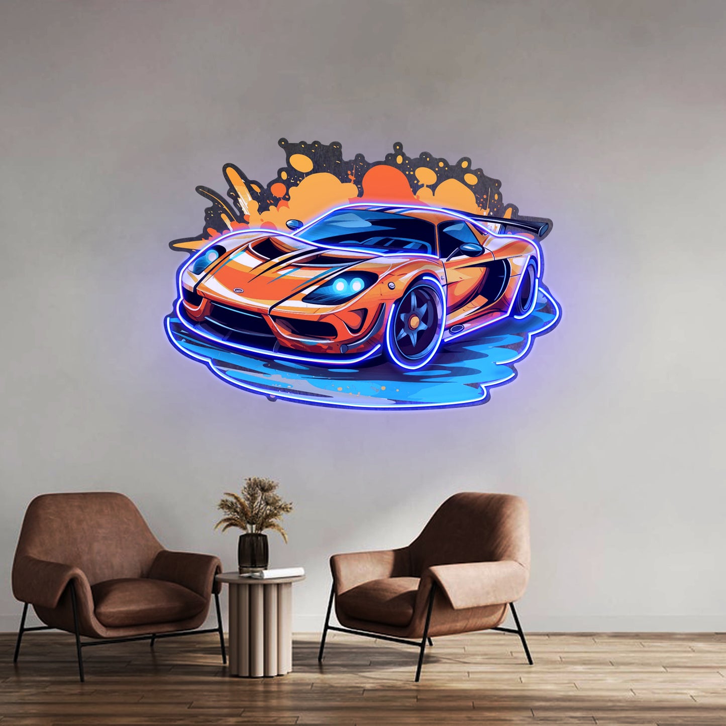 Sports Car Catoon Led Neon Sign Light Custom Led Signs