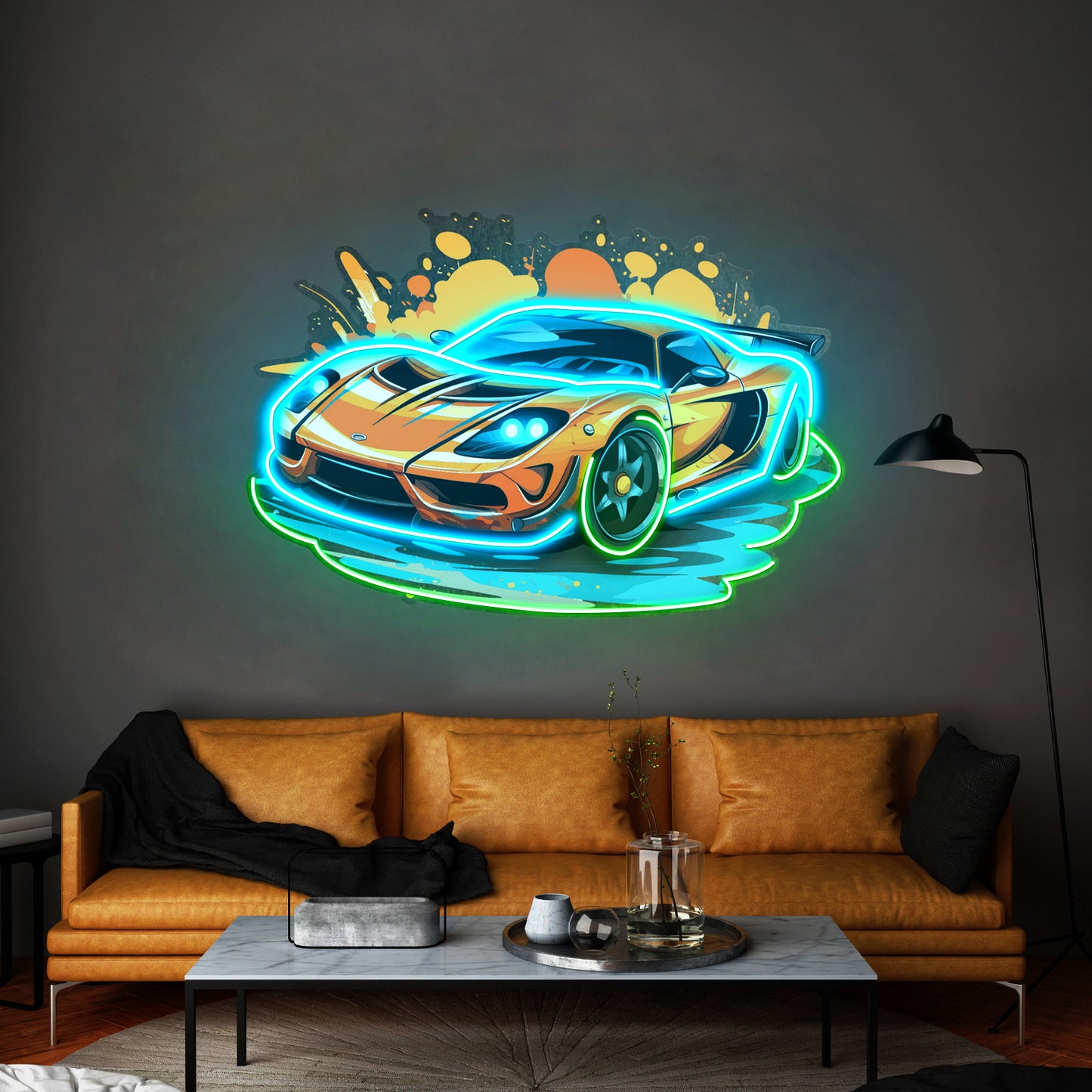 Sports Car Catoon Led Neon Sign Light Custom Led Signs