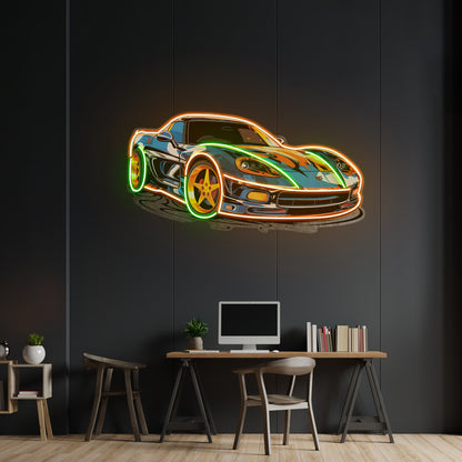 Sports Car Led Neon Sign Light Custom Led Signs