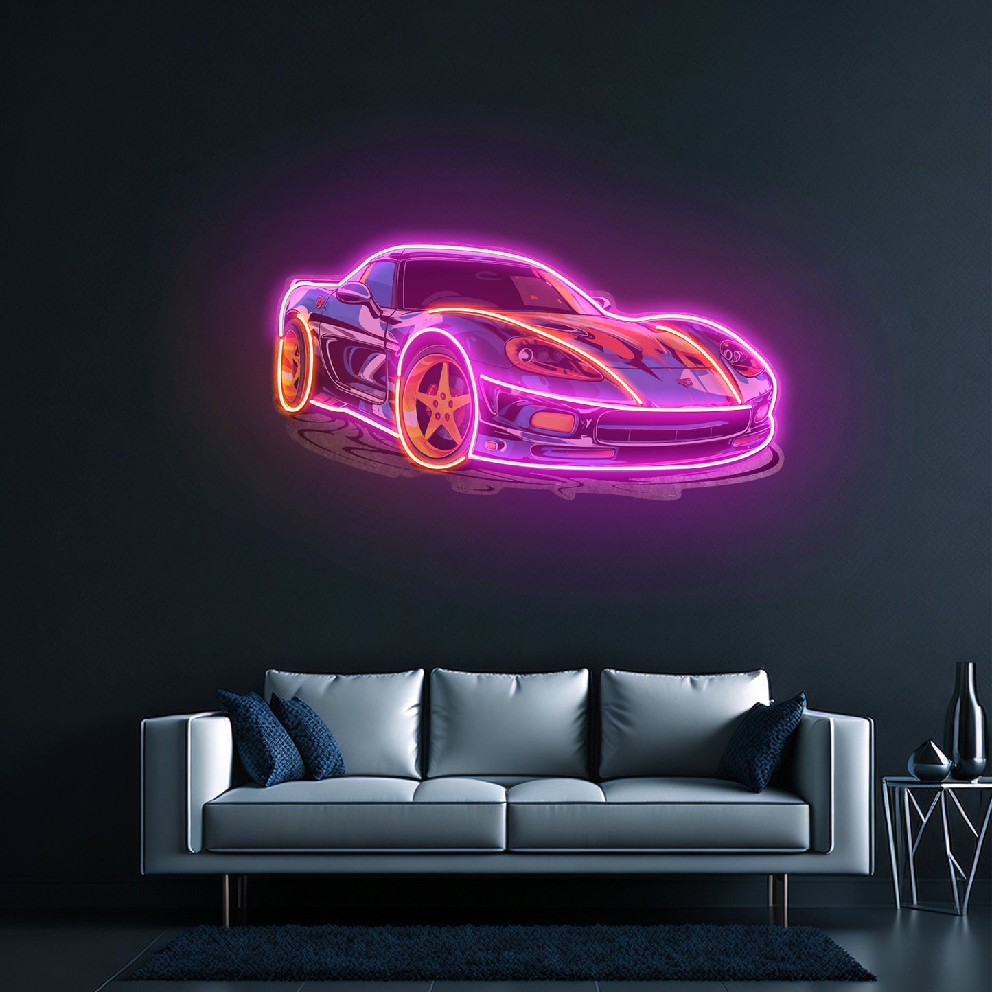 Sports Car Led Neon Sign Light Custom Led Signs