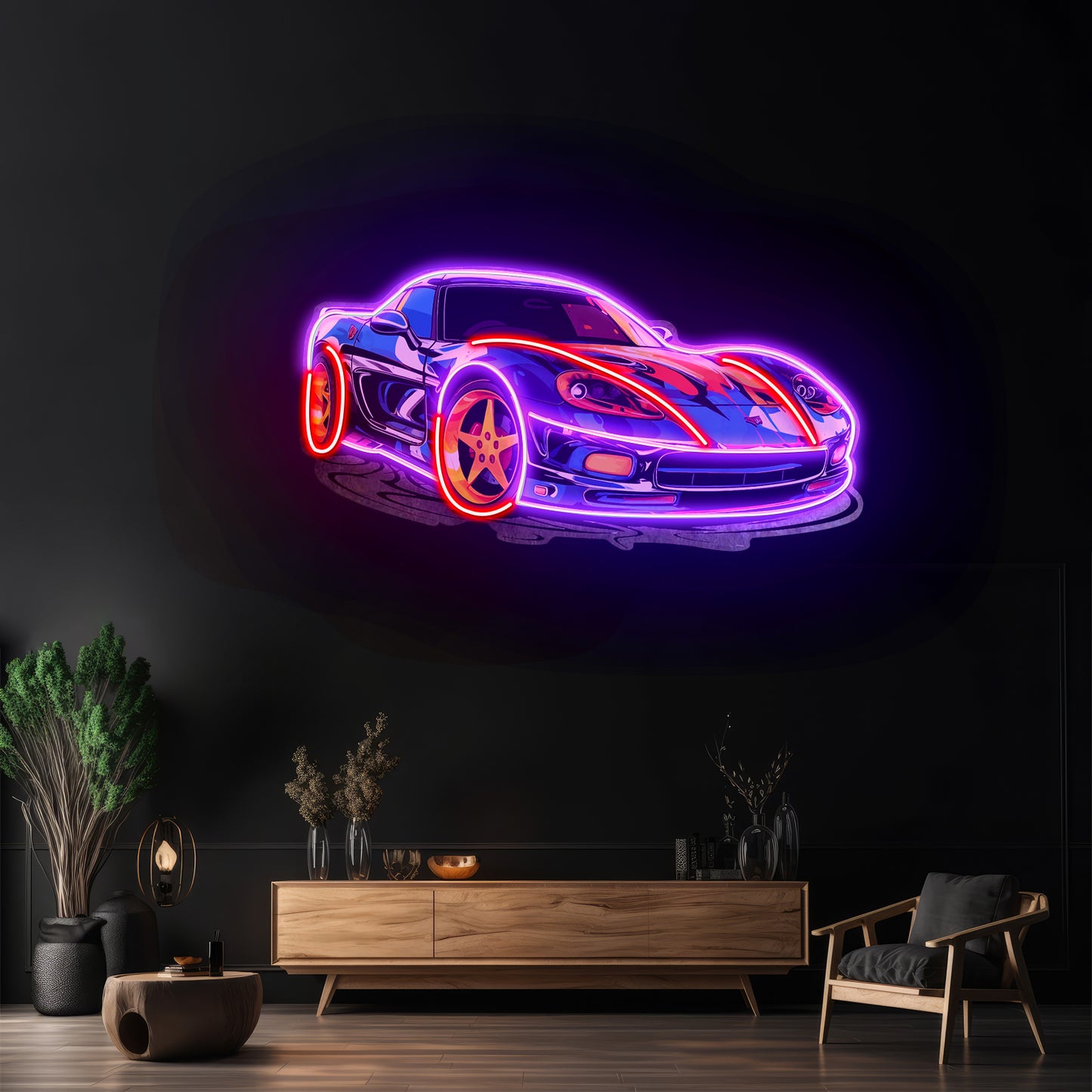 Sports Car Led Neon Sign Light Custom Led Signs