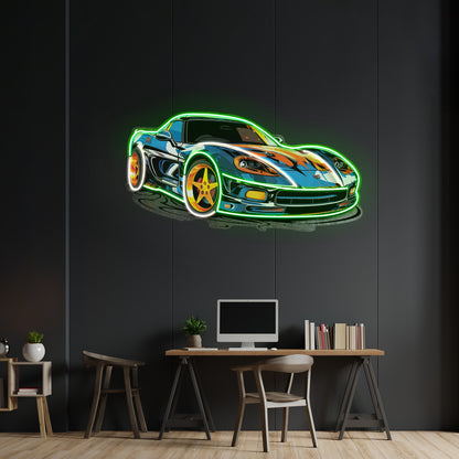 Sports Car Led Neon Sign Light Custom Led Signs