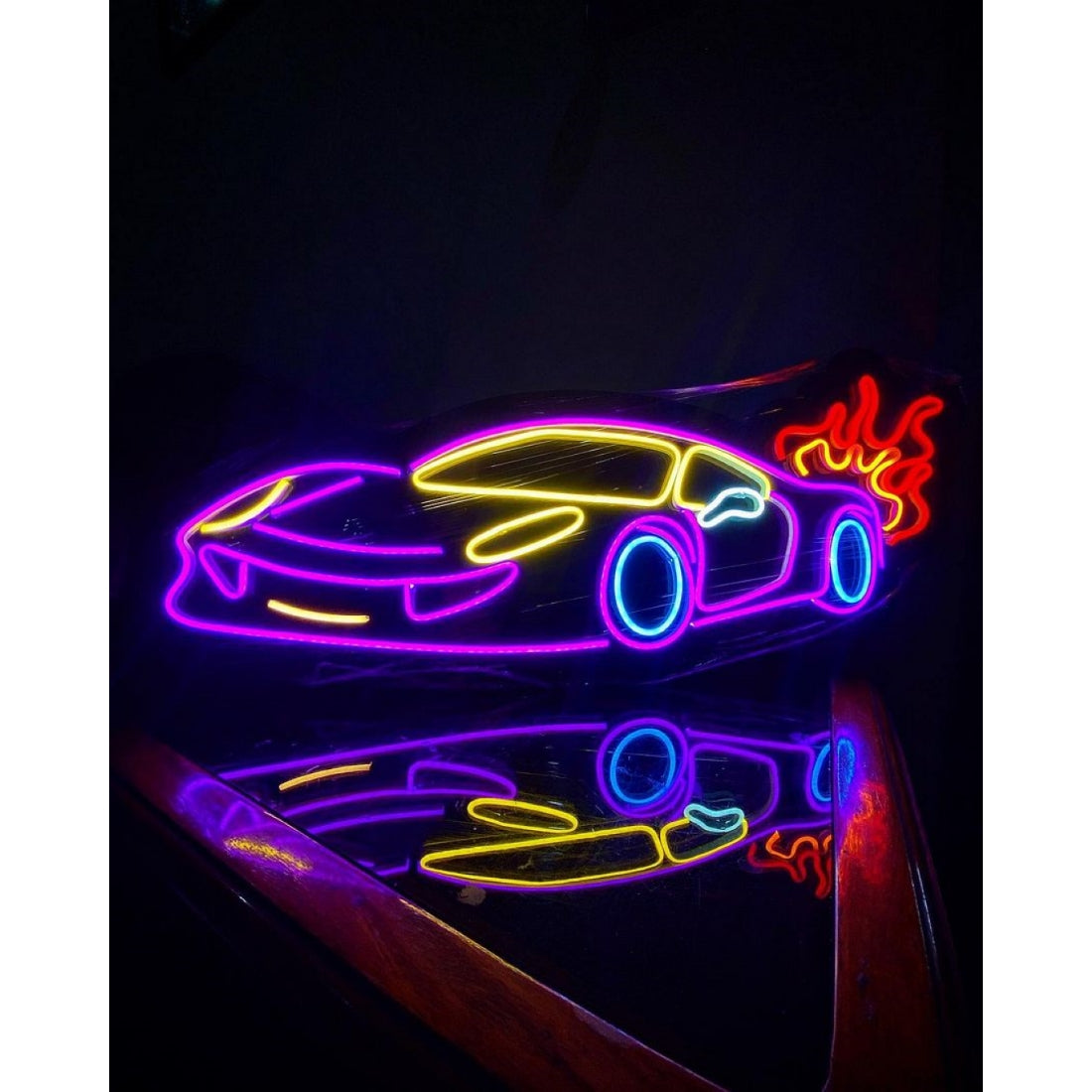 Sports Car Led Sign Business Neon Signs Wall Art