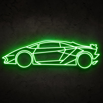 Sports Car Outline Vintage LED Neon Sign main product image
