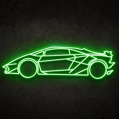 Sports Car Outline Vintage LED Neon Sign - Shineneon