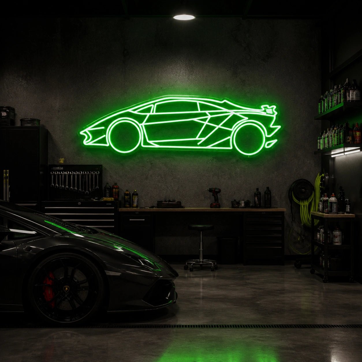 Sports Car Outline Vintage LED Neon Sign - Shineneon