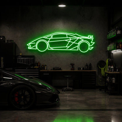 Sports Car Outline Vintage LED Neon Sign - Shineneon
