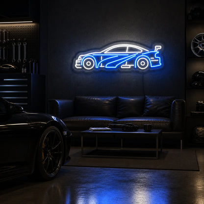 Sports Car Silhouette Vintage LED Neon Sign high-converting product image