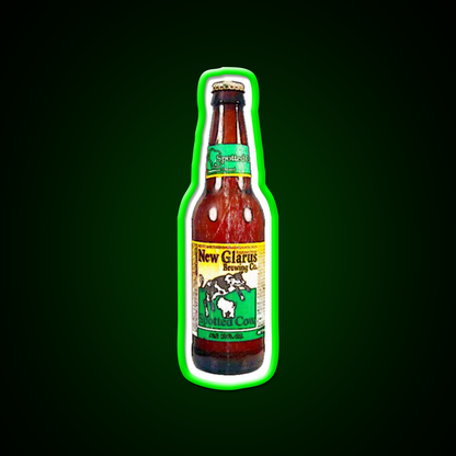 Spotted Cow Bottles Beer Bar Decor Led Neon Sign Rgb Color