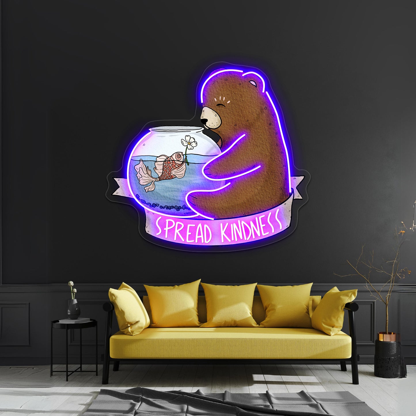 Spread Kindness Cute Artwork Custom Neon Signs