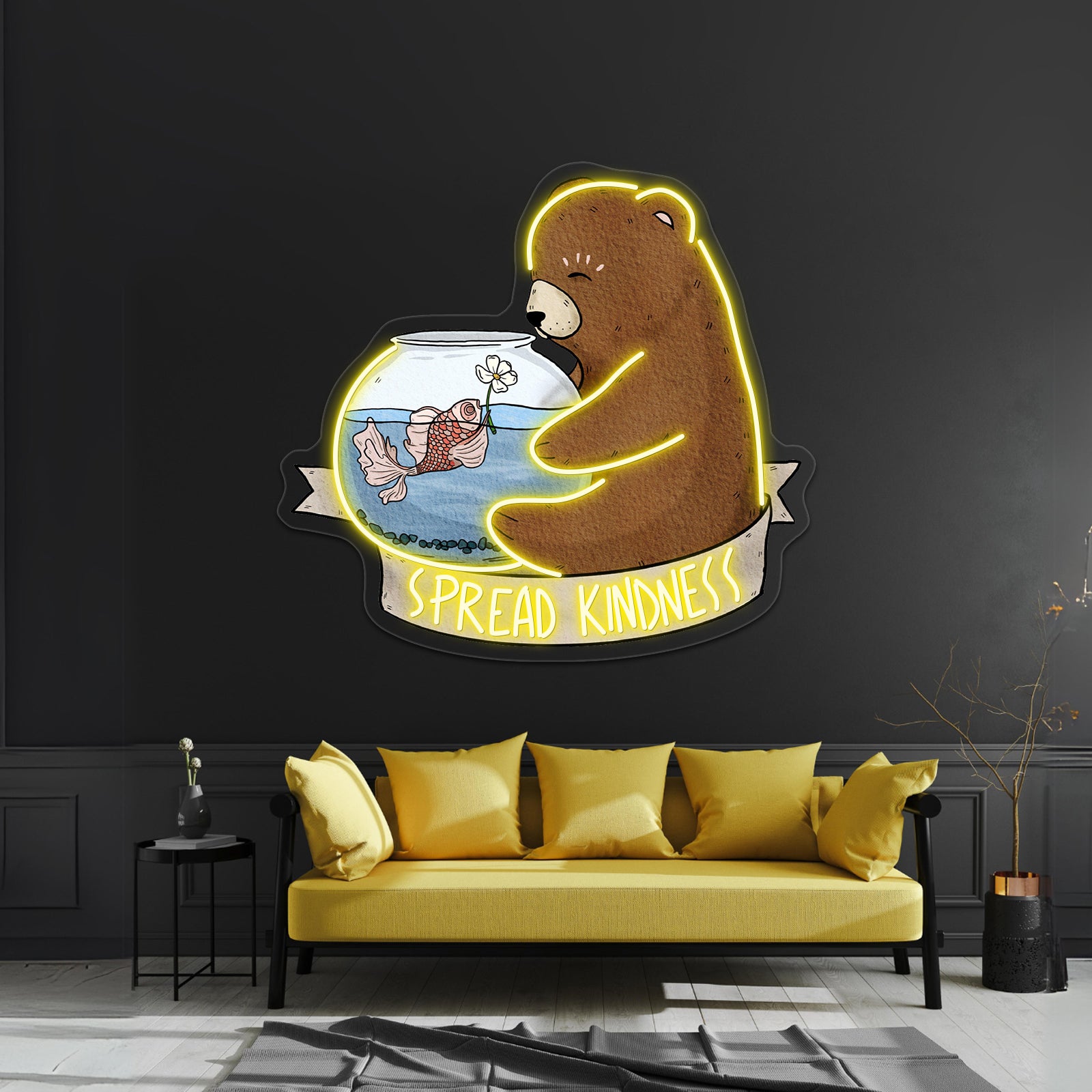 Spread Kindness Cute Artwork Custom Neon Signs | Shineneon