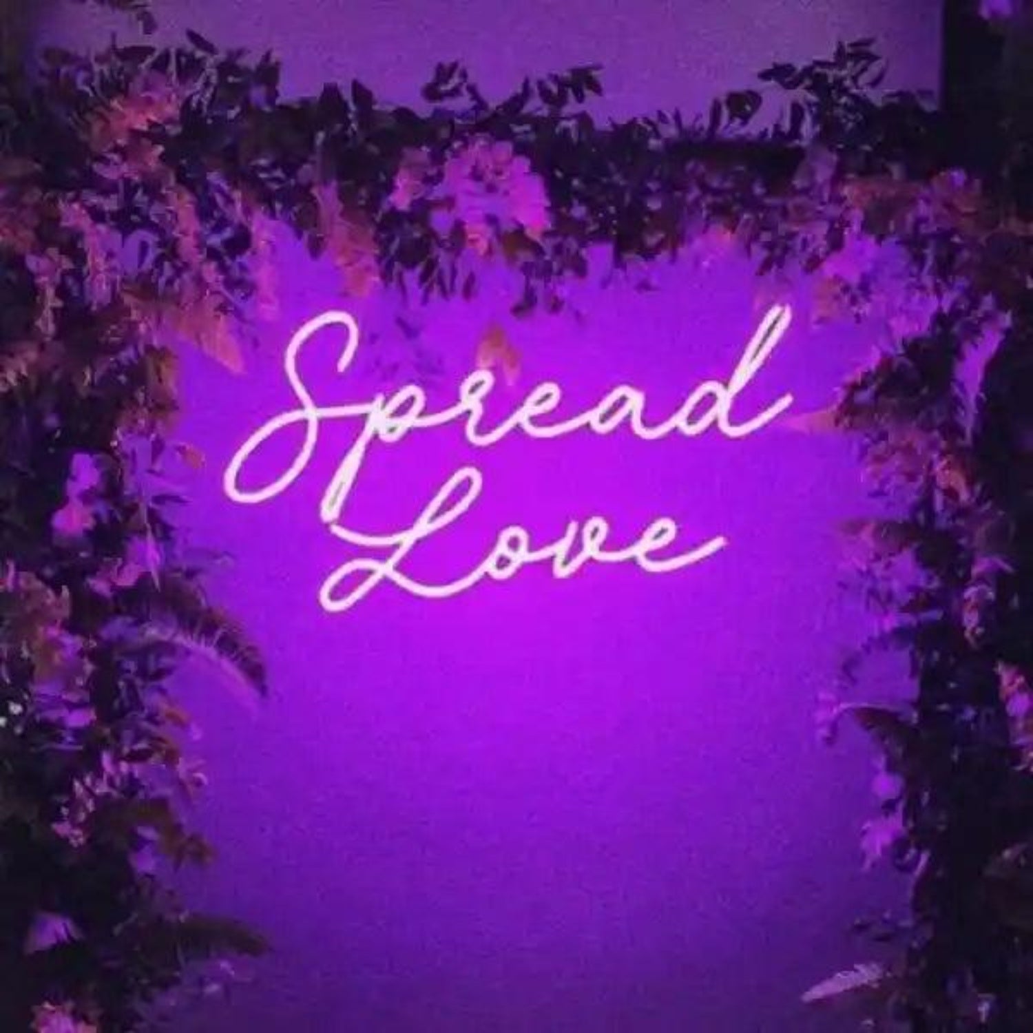 Spread Love Purple-White Led Neon Sign For Wedding Romantic Decor | Shineneon