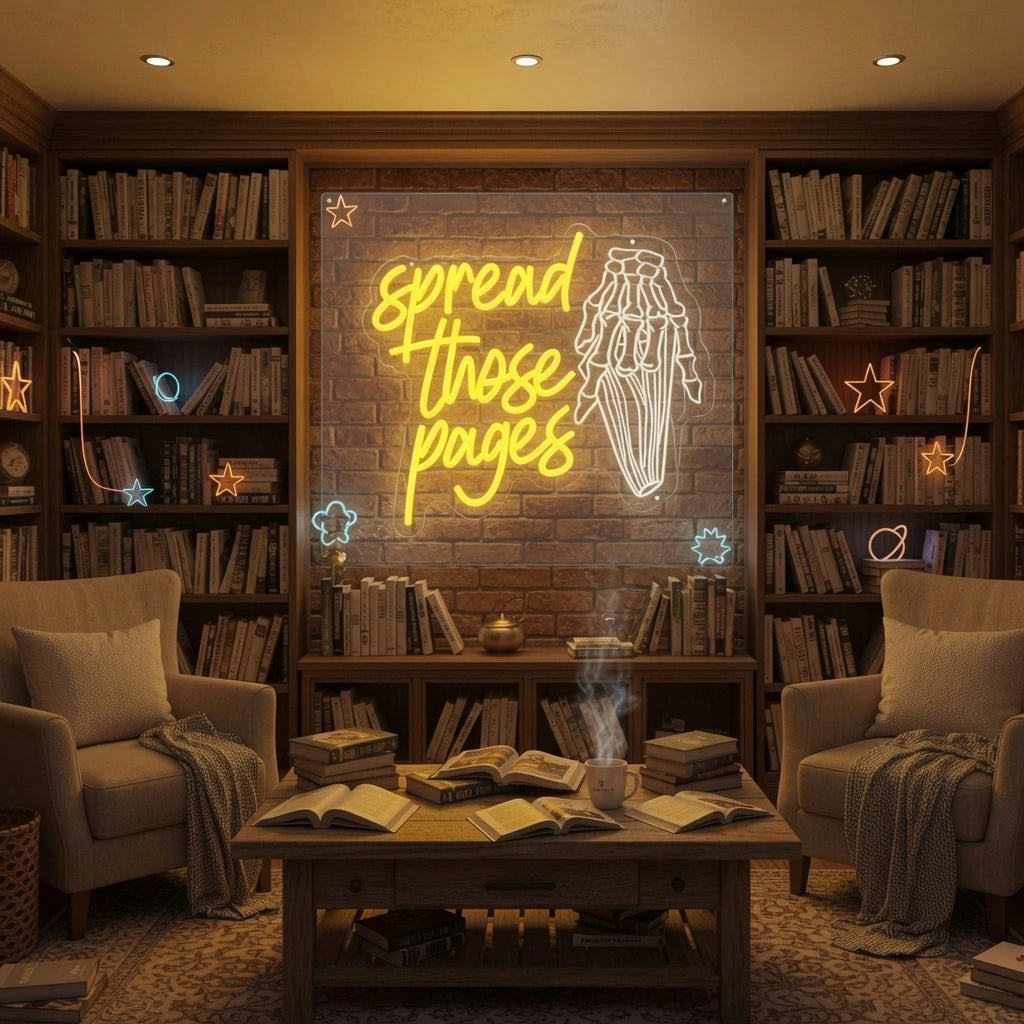 Spread Those Pages LED Neon Sign - 01 Original Product Image