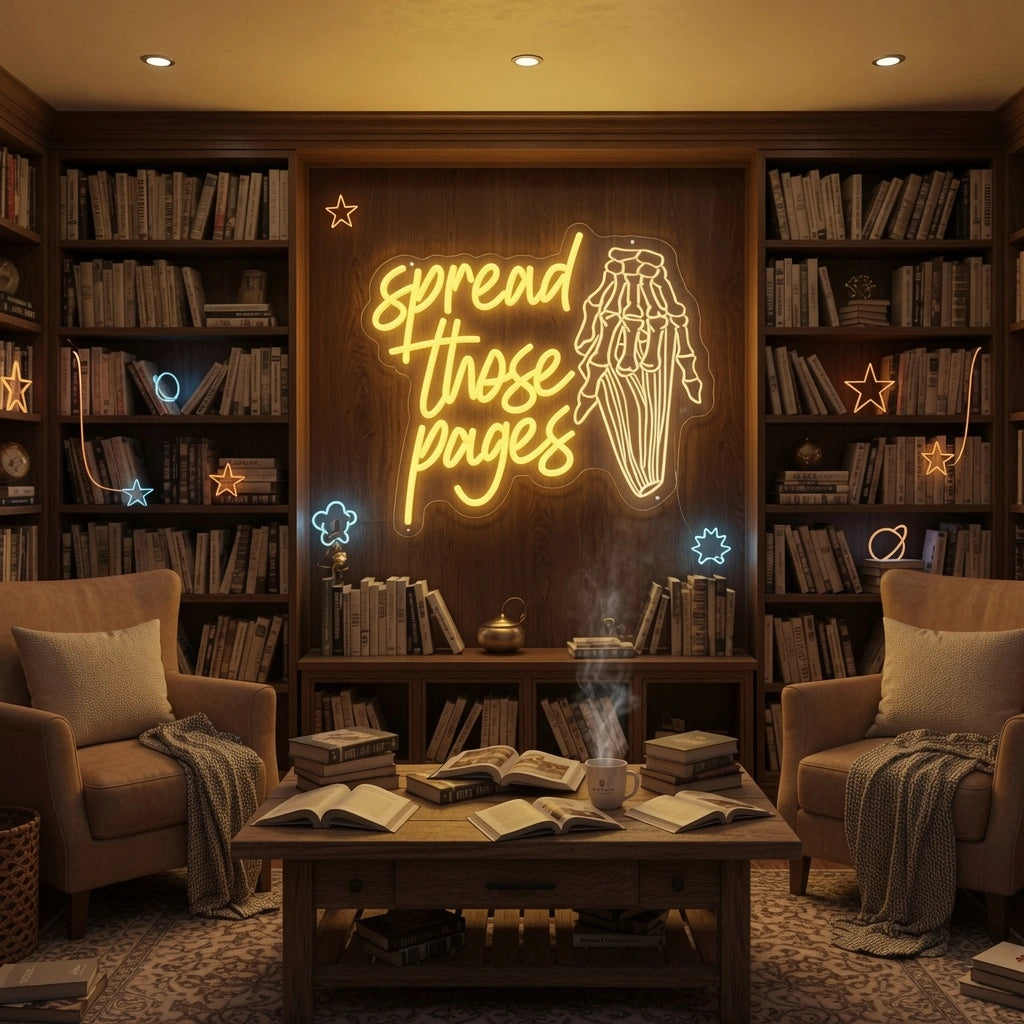 Spread Those Pages LED Neon Sign - 02 High-Converting Product Image