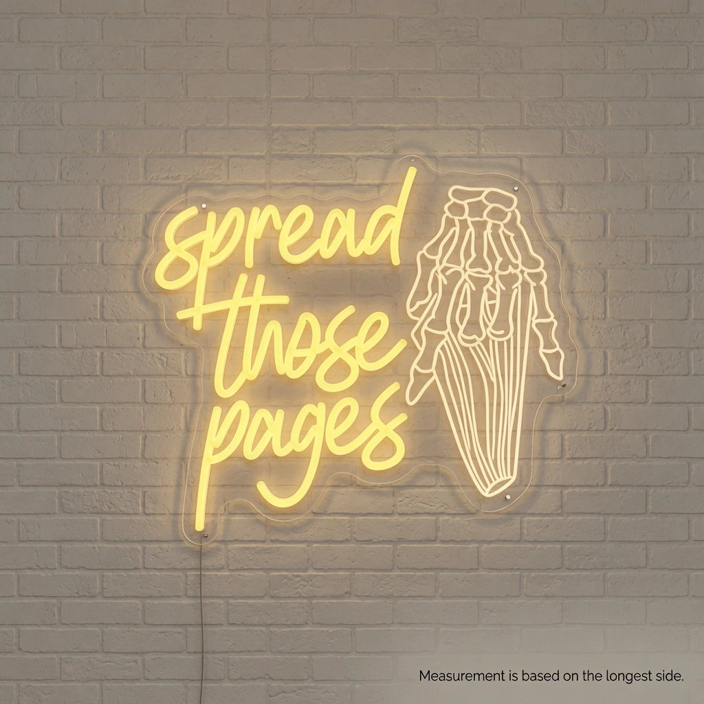 Spread Those Pages LED Neon Sign - 04 Size Image