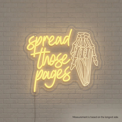 Spread Those Pages LED Neon Sign - 04 Size Image