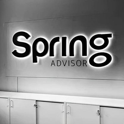 Spring 3D Backlit Letters Business Metal Led Sign - Shineneon
