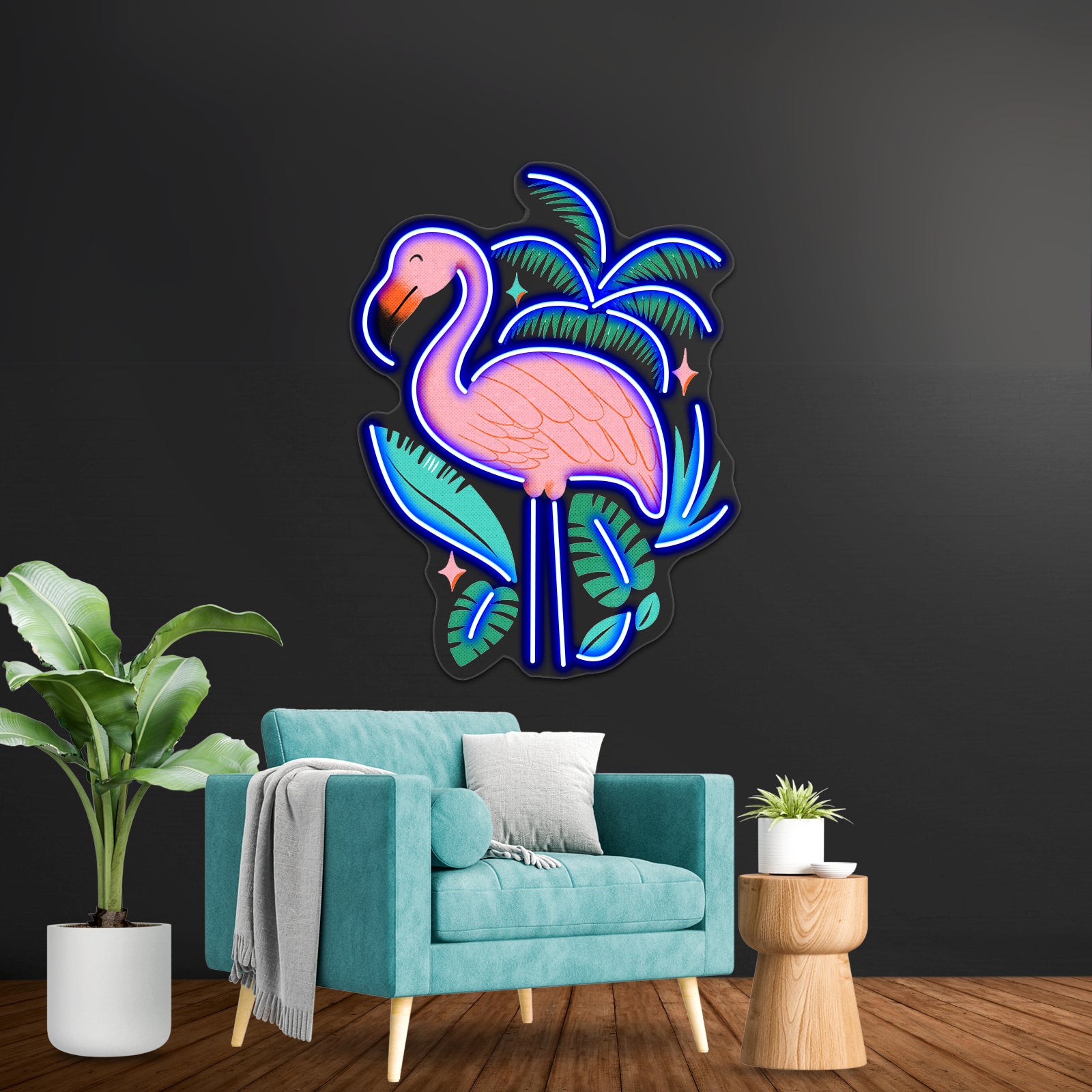Spring Flamingo Artwork Neon Sign Artwork For Sale | Shineneon