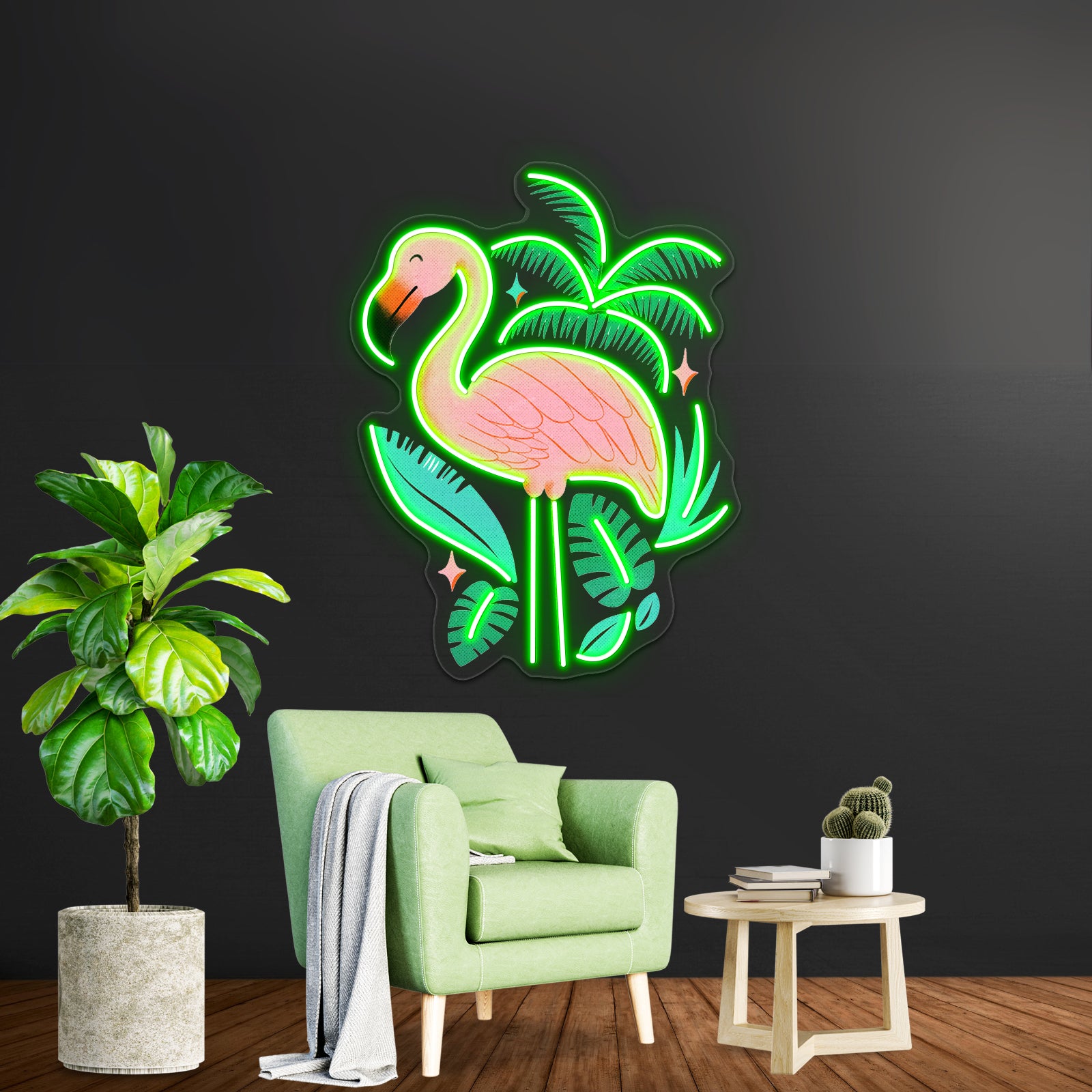 Spring Flamingo Artwork Neon Sign Artwork For Sale | Shineneon