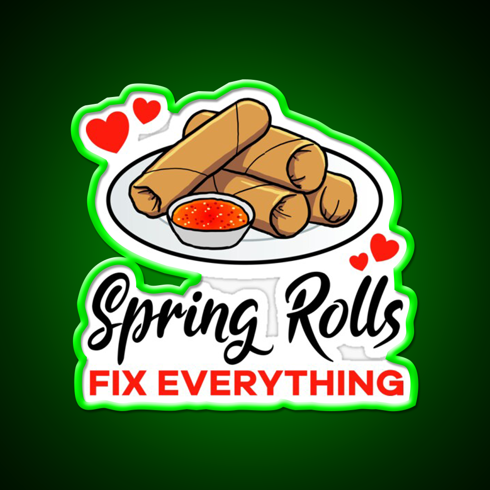 Spring Rolls Fix Everything Led Neon Sign Chinese Food Rgb Color - LED neon sign view 8