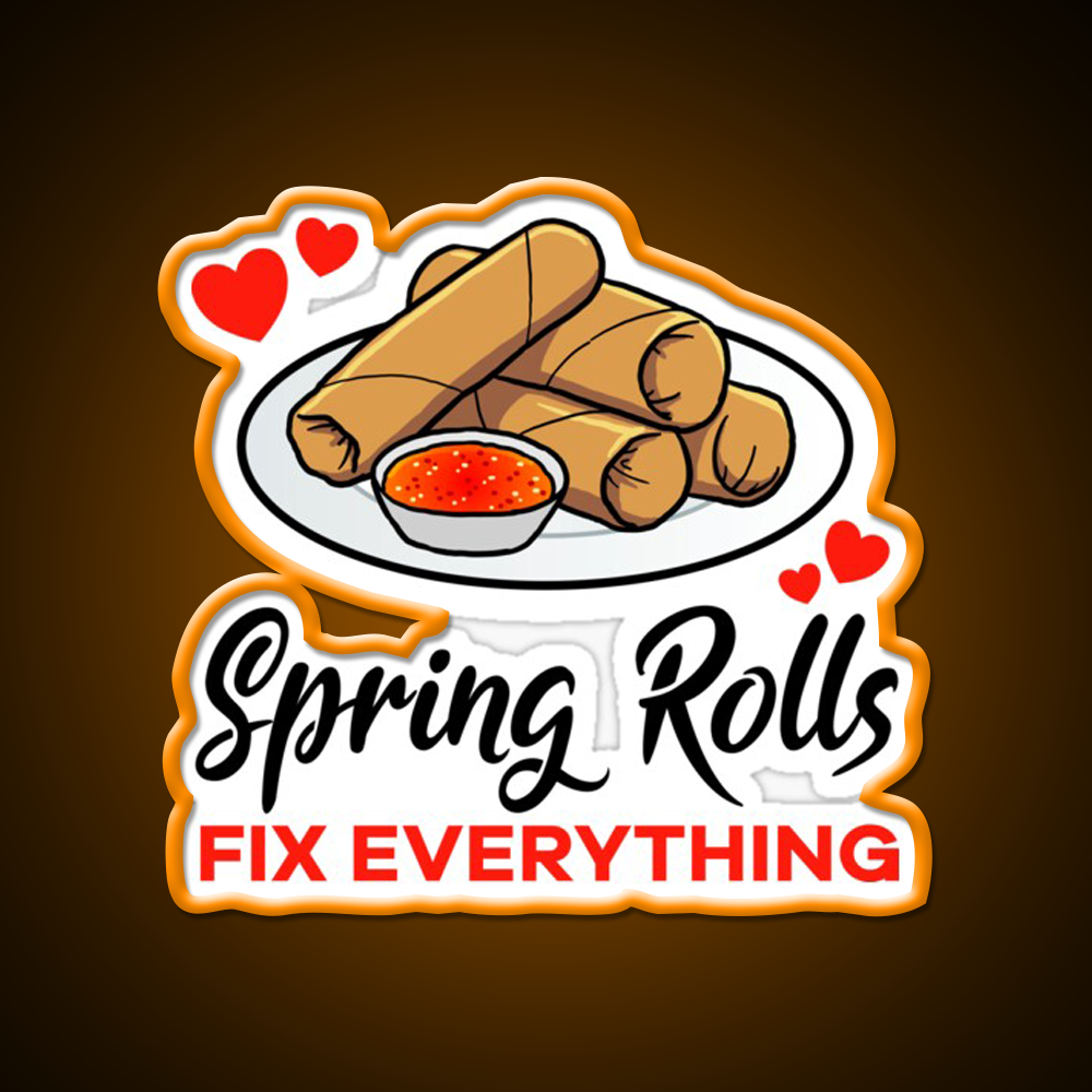 Spring Rolls Fix Everything Led Neon Sign Chinese Food Rgb Color - LED neon sign view 6