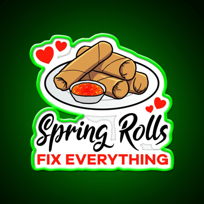 Spring Rolls Fix Everything Led Neon Sign Chinese Food Rgb Color - Shineneon
