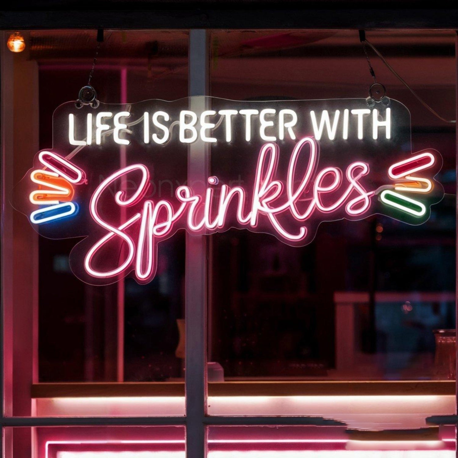 Sprinkles Life Multicolor Candy Led Neon Sign For Ice Cream Shop Decor | Shineneon