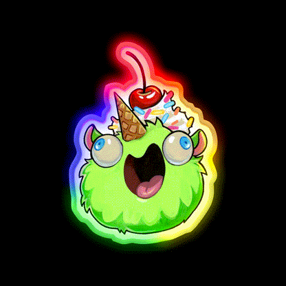 Sprinkles Puffling Snack Food Led Neon Sign Rgb Color - LED neon sign close-up detail
