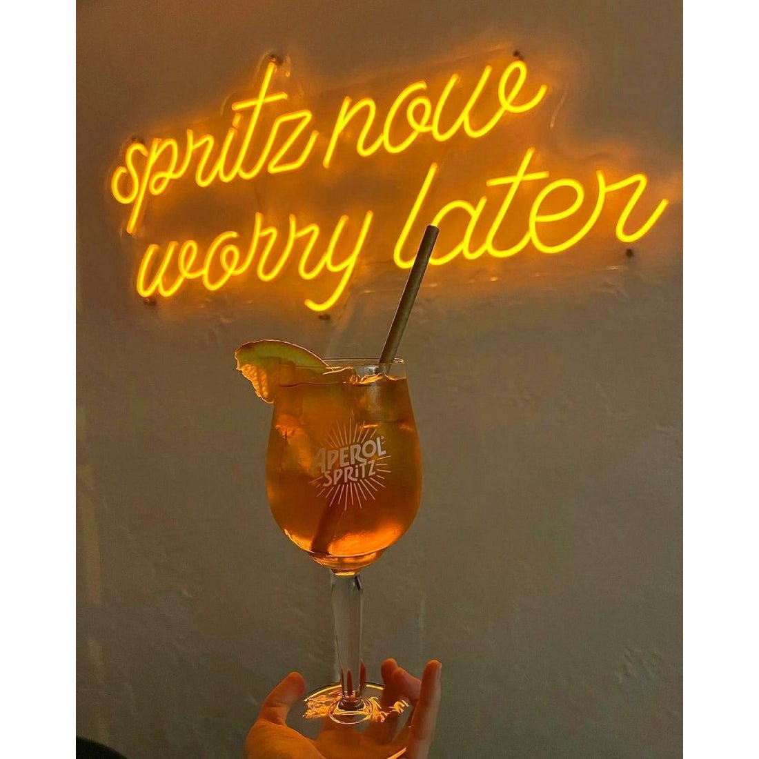 Spritz Now Worry Later Led Sign Business Neon Sign - Shineneon
