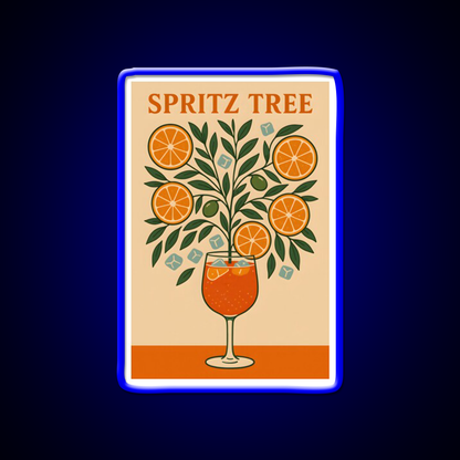 Spritz Tree Cocktail Art Print Cocktail Bar Decor Led Neon Sign Rgb Color - LED neon sign view 5