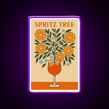 Spritz Tree Cocktail Art Print Cocktail Bar Decor Led Neon Sign Rgb Color - LED neon sign view 9