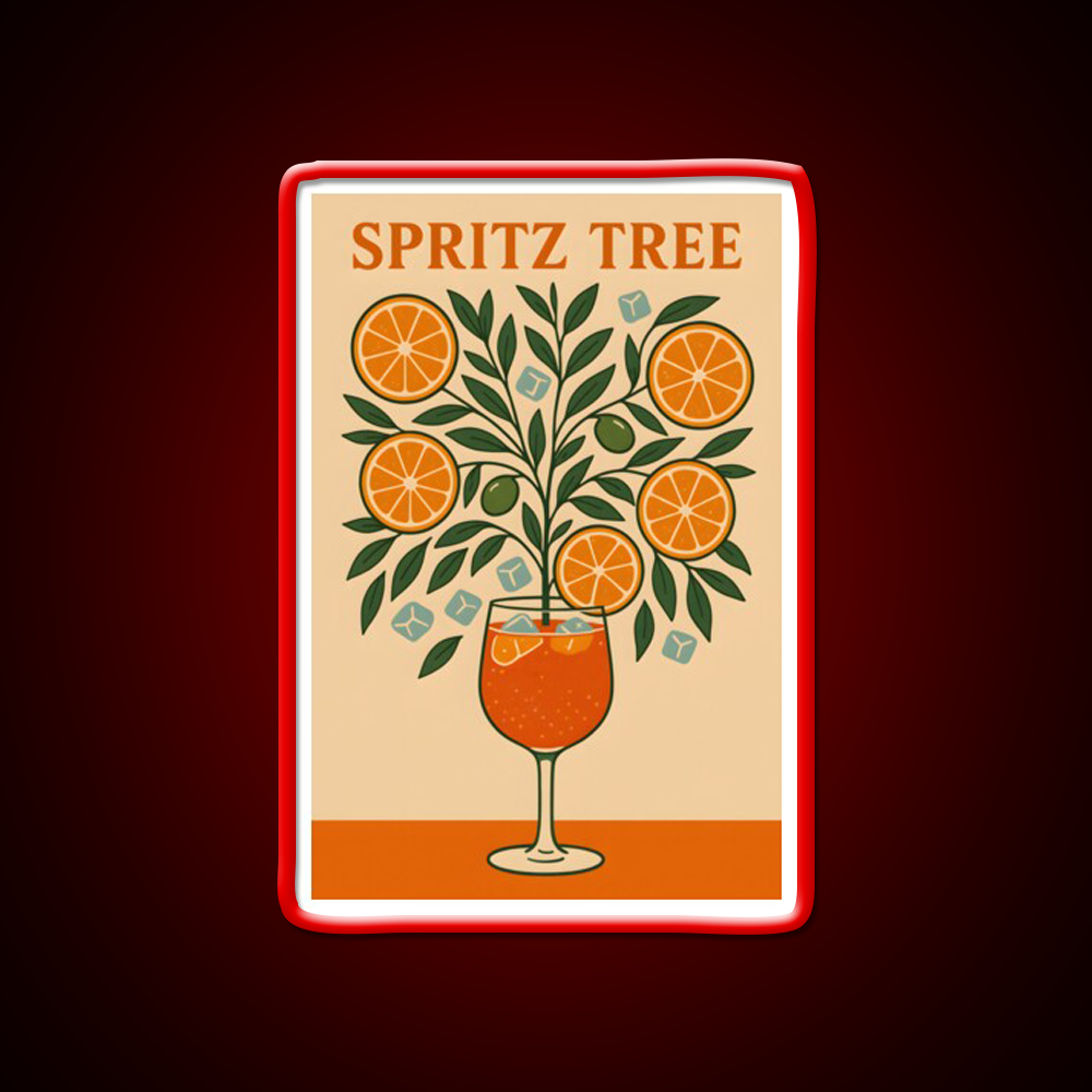 Spritz Tree Cocktail Art Print Cocktail Bar Decor Led Neon Sign Rgb Color - LED neon sign view 10