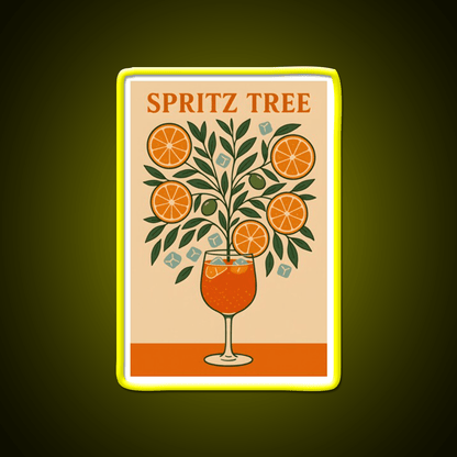 Spritz Tree Cocktail Art Print Cocktail Bar Decor Led Neon Sign Rgb Color - Shineneon