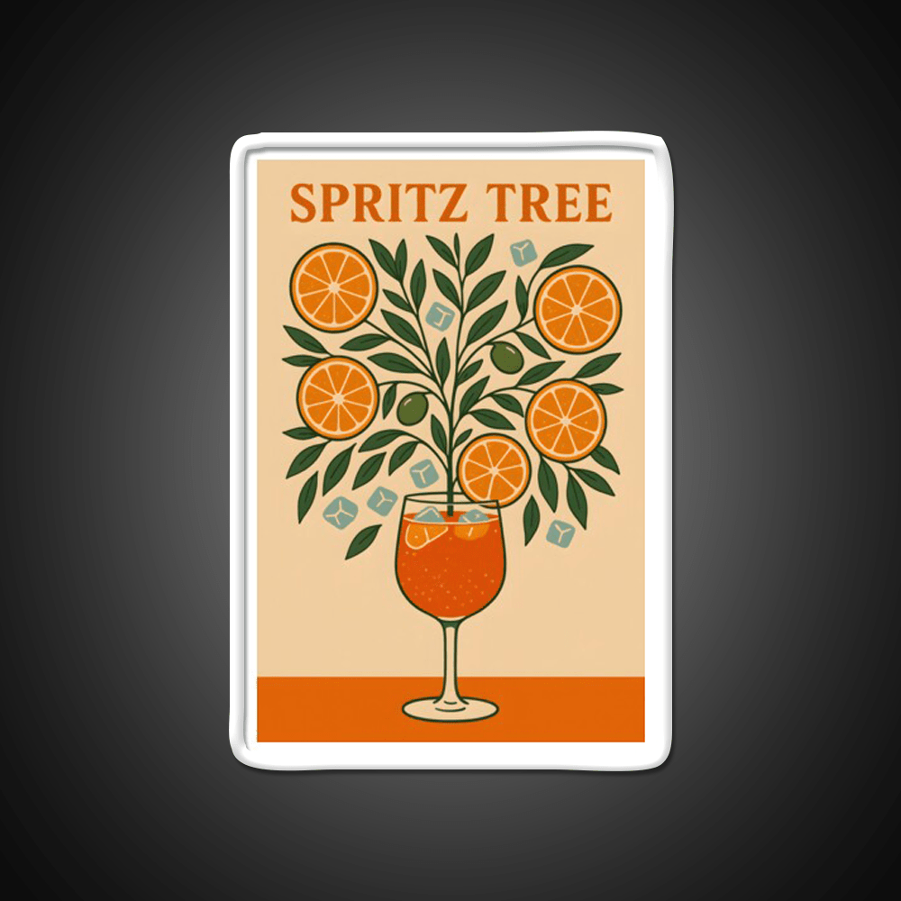 Spritz Tree Cocktail Art Print Cocktail Bar Decor Led Neon Sign Rgb Color - Shineneon