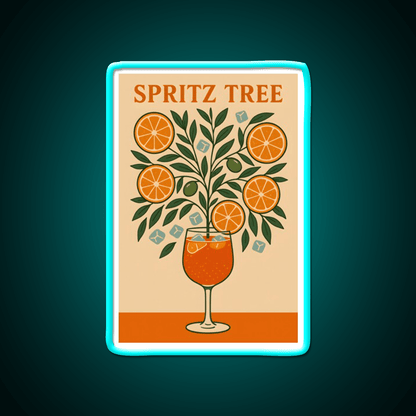 Spritz Tree Cocktail Art Print Cocktail Bar Decor Led Neon Sign Rgb Color - Shineneon