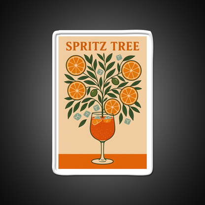 Spritz Tree Cocktail Art Print Cocktail Bar Decor Led Neon Sign Rgb Color - LED neon sign view 11