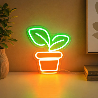 Sprout Pot Neon Sign LED Neon Sign high-converting product image