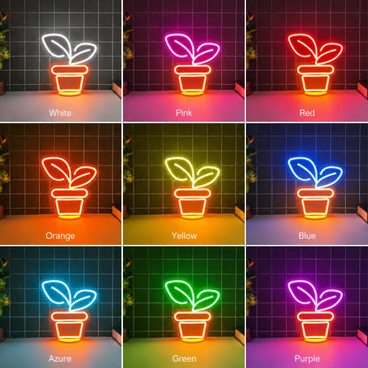 Sprout Pot Neon Sign LED Neon Sign color grid