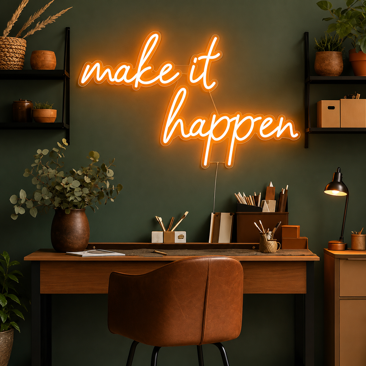 Square Wall Decor LED Neon Sign Home Art Home Neon Art main product image