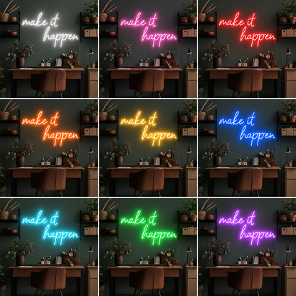 Square Wall Decor LED Neon Sign Home Art Home Neon Art color grid