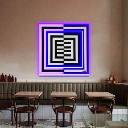 Squares Of Esone Abstract Urban Graffiti Street Style Wall Artwork Neon Signs