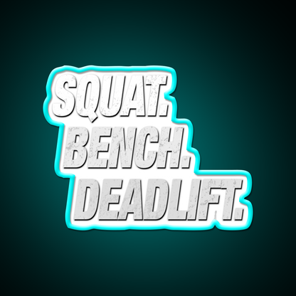 Squat Bench Deadlift Gym Fitness Led Neon Sign Rgb Color