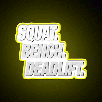 Squat Bench Deadlift Gym Fitness Led Neon Sign Rgb Color